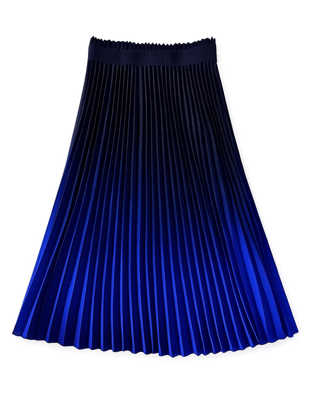 Babaton Westin Blue Ombre Pleated Midi Skirt - Picture 2 of 6